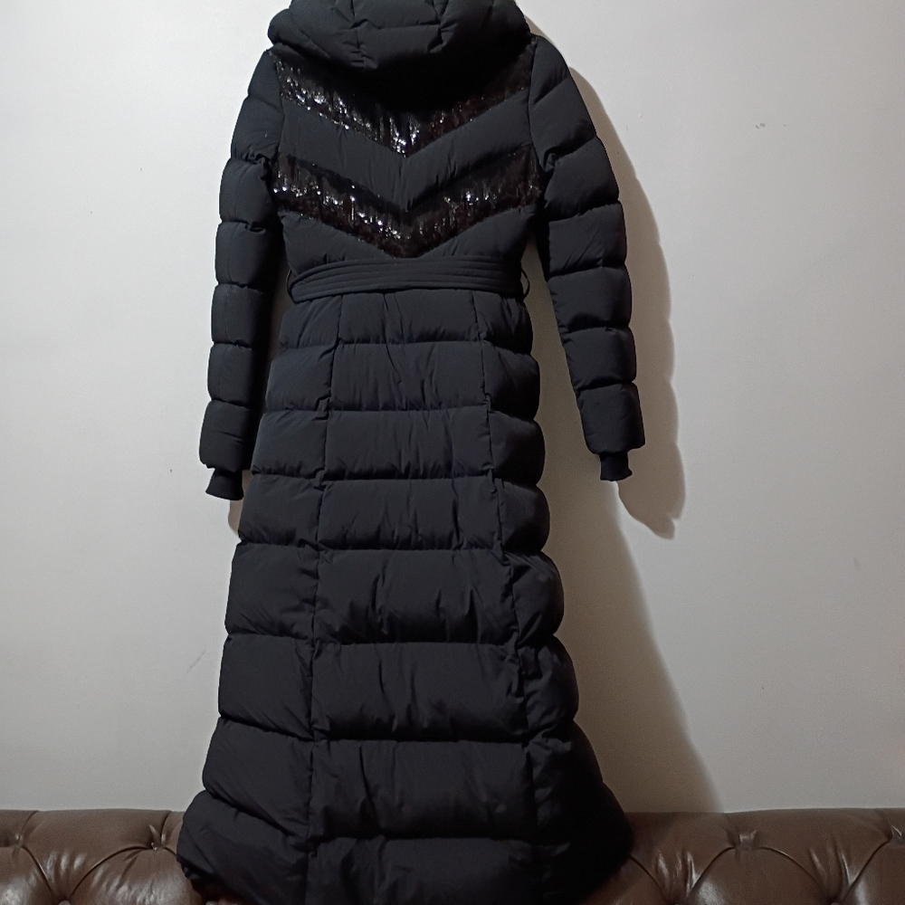 Mackage Adina Down Long Winter Coat With Sequins! Gorgeous!! Size Small Black - Picture 6 of 9